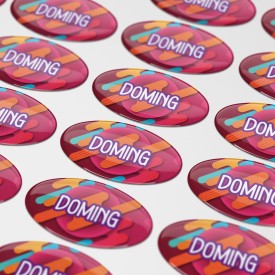 Doming stickers ovaal - 60x35 mm