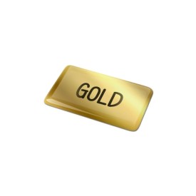 Doming Rechthoek 100x30 mm-Goud