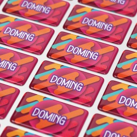 Doming sticker rechthoek - 100x30 mm