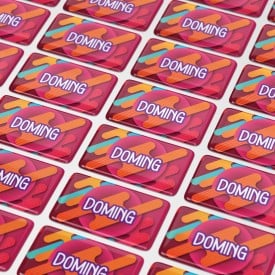 Doming sticker rechthoek - 20x10 mm