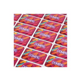 Doming sticker rechthoek - 40x20 mm