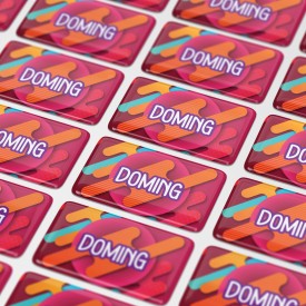 Doming sticker rechthoek - 60x25 mm