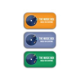 Doming sticker rechthoek - 100x30 mm