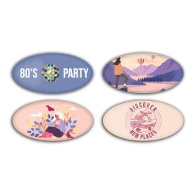 Doming stickers ovaal - 50x25 mm