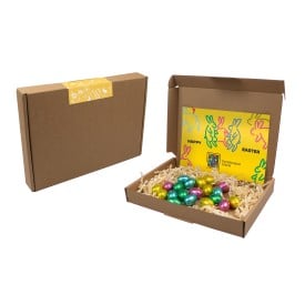 Paaseitjes in nest - 130 gram - verzenddoosje