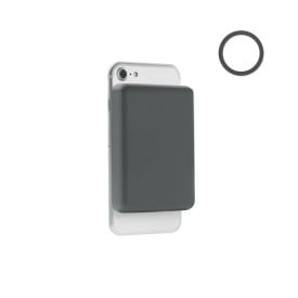 Doubletic powerbank - 15W - draadloos - magnetisch-Donkergrijs