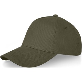 Doyle 5 panel cap - katoen - metalen gespsluiting-Bosgroen