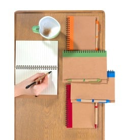 ECO notitieboekje met balpen - FSC papier - 60 vel