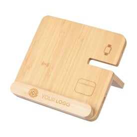 Draadloze oplader Tribu | Gerecycled bamboe | 3-in-1