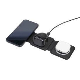 Draadloze oplader Trigo | Gerecycled | 3-in-1