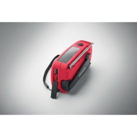 Draagbare radio met LED lamp-Rood