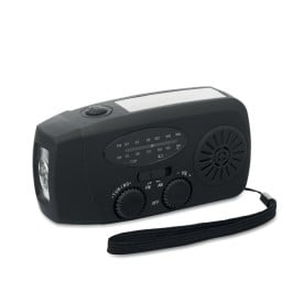 Draagbare radio met LED lamp-Zwart