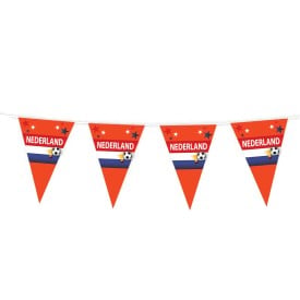 Driehoek vlaggentjeslijn - 5 m - 20 x 30 cm - kunststof 116 g/m²-Oranje