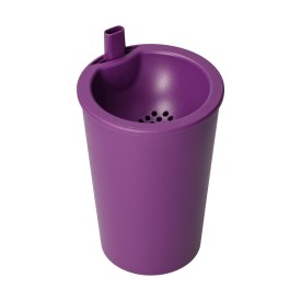 Splash drinkbeker 370ml - plastic - met rietje en uitneembaar bakje