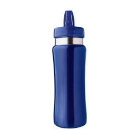 Drinkfles 600ml - RVS - fliptopdop met rietje
