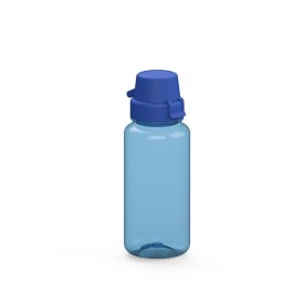 Drinkfles 'school' tritan 0,4 ltr.-Transparant-blauw / blauw