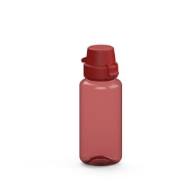 Drinkfles 'school' tritan 0,4 ltr.-Transparant-rood / rood