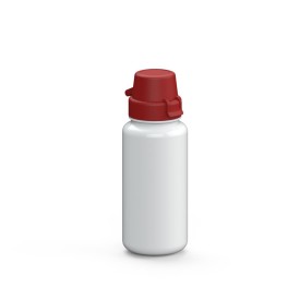 Drinkfles 'school' tritan 0,4 ltr.-Wit - rood