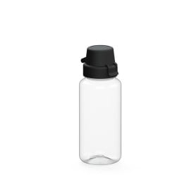 Drinkfles 'school' tritan 0,4 ltr.-Zwart/transparant