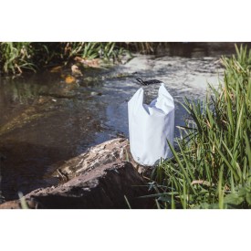 Drybag tas - 5L - PVC en polyester - waterdicht - karabijnhaak