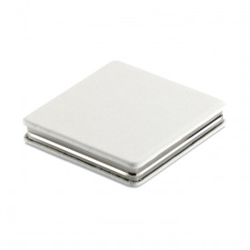 Dubbele magnetische spiegel-Wit-Zonder opdruk