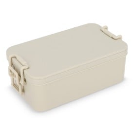 Dubbellaagse Lunchbox met Bestek-Beige