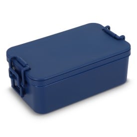 Dubbellaagse Lunchbox met Bestek-Donkerblauw