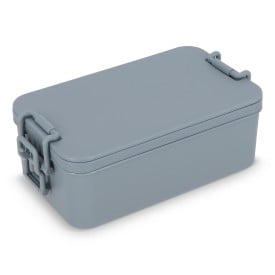 Dubbellaagse Lunchbox met Bestek-Grijs