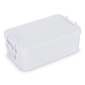 Dubbellaagse Lunchbox met Bestek-Wit