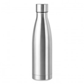 Dubbelwandige drinkfles 500 ml-Mat zilver