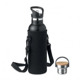Dubbelwandige drinkfles 700ml-Zwart