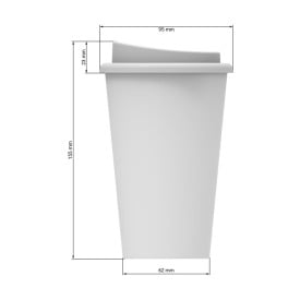 Dubbelwandige koffiebeker 0,35 ltr.-Wit