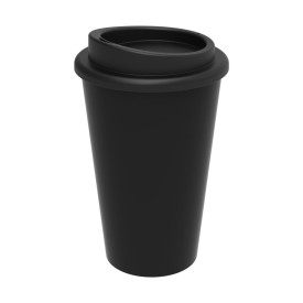 Dubbelwandige koffiebeker 0,35 ltr.-Zwart