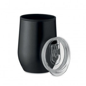 Chin Chan thermosbeker 350 ml - RVS - transparante deksel