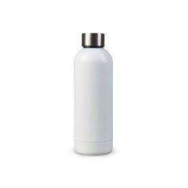 Dubbelwandige vacuüm fles met mattte-look 500ml-Wit