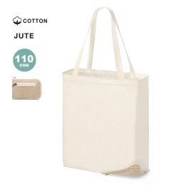 Dylan draagtas - katoen / jutestof - 110 g/m2 - 34,5 x 39 x10 cm - opvouwbaar