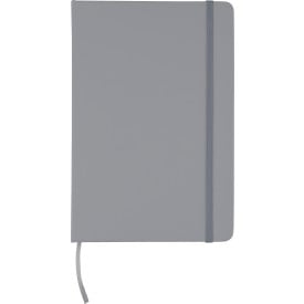 Eamon notitieboek - A5 - rPET PU - 80 vellen - elastische band - leeslint-Grijs