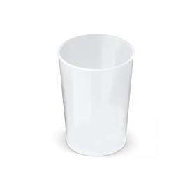 Hard plastic bekers 250ml - suikerriet - herbruikbaar - stapelbaar