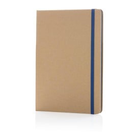 Eco notitieboek - A5 - papier - 72 vellen - gelinieerd - gekleurde elastieksluiting en bladwijzer - hardcover