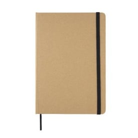 Eco notitieboek - A5 - papier - 72 vellen - gelinieerd - gekleurde elastieksluiting en bladwijzer - hardcover