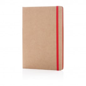 Eco-vriendelijk A5 kraft notitieboek-Rood