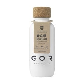 EcoBottle waterfles wit 650 ml - suikerriet - kurkdop