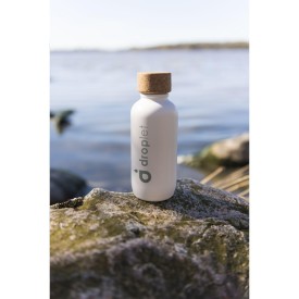 EcoBottle waterfles wit 650 ml - suikerriet - kurkdop