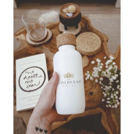 EcoBottle waterfles wit 650 ml - suikerriet - kurkdop