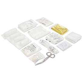 Auto EHBO-set - polyester - handschoenen - pleisters - schaar en verband