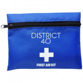 EHBO-set bestaande uit een nylon etui met riemlus.-Kobaltblauw