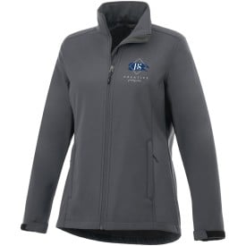 Elevate Maxson softshell jas - dames - polyester - 270 g/m2 - waterafstotend-Stormgrijs