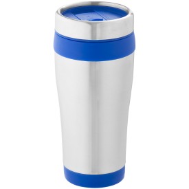 Elwood 410 ml geïsoleerde beker van RCS-gecertificeerd gerecycled roestvrij staal -Blauw