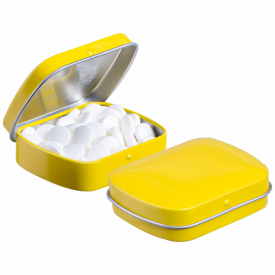Embossed mini scharnierblikje-Geel