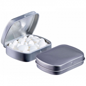 Embossed mini scharnierblikje-Zilver